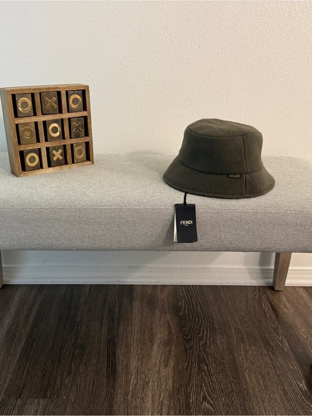 Fendi women's Olive Green Wool Bucket Hat